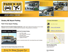 Tablet Screenshot of airportparkingomaha.net